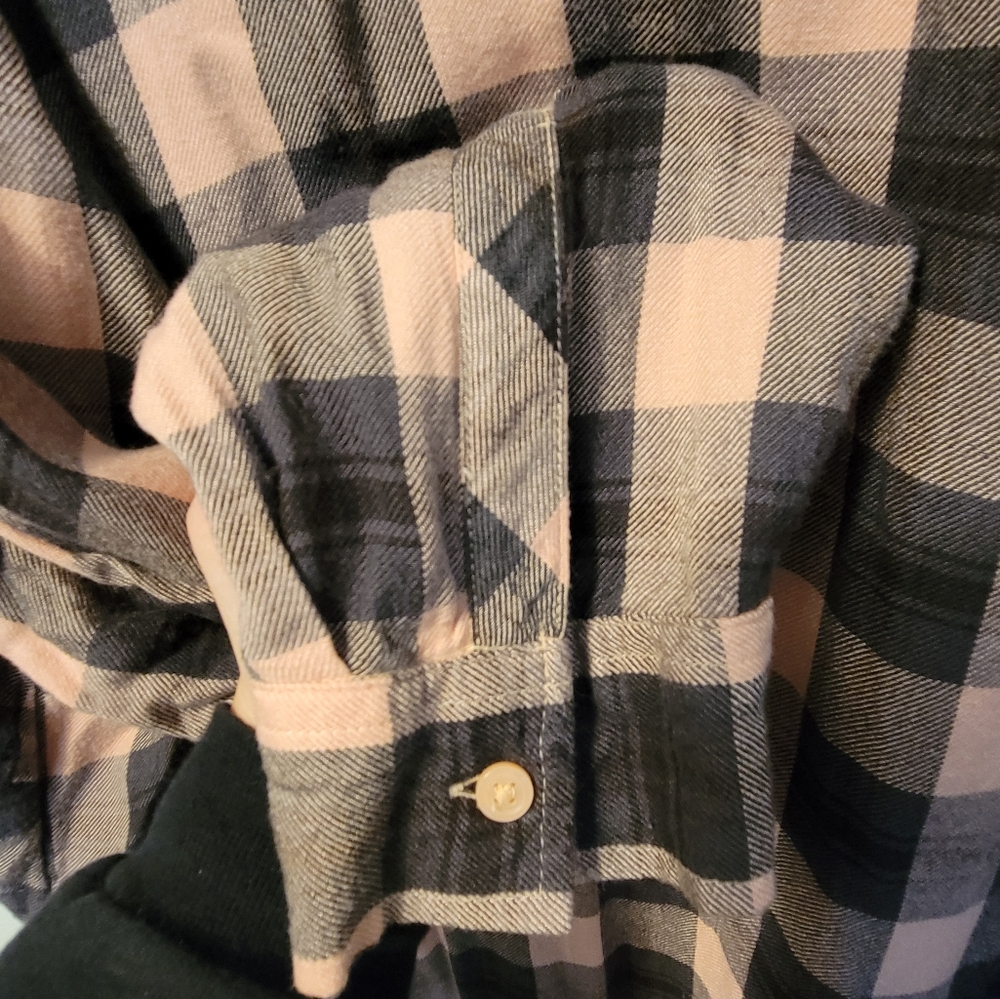 Pink Plaid Plus Size Button Down - Picture 5 of 6